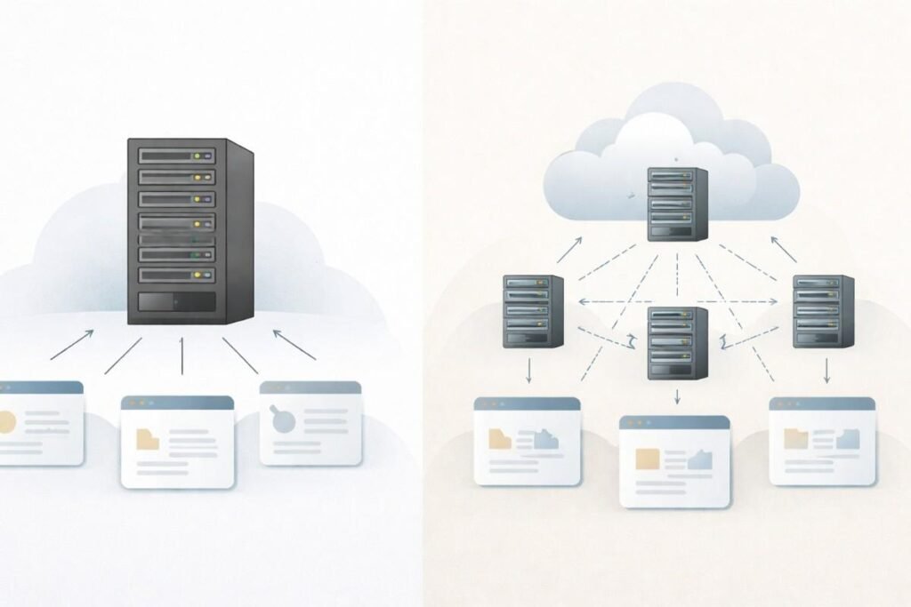 How cloud hosting infrastructure differs from traditional hosting